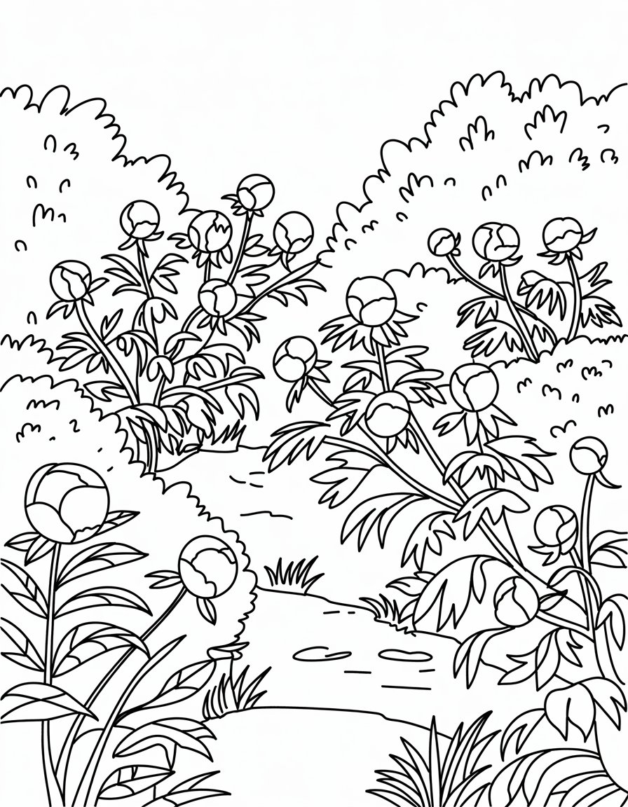 Peony Garden Landscape